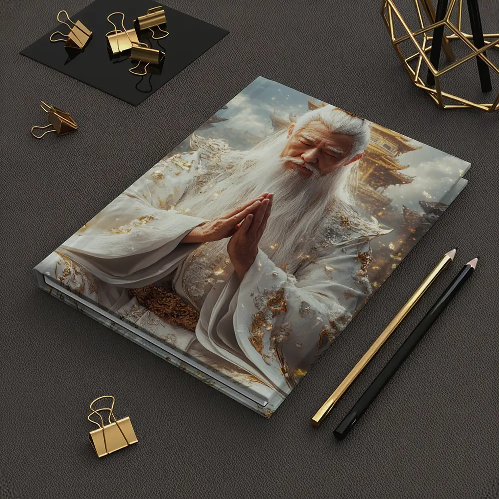 Ancient Wise God Praying Golden Temple – Notebooks