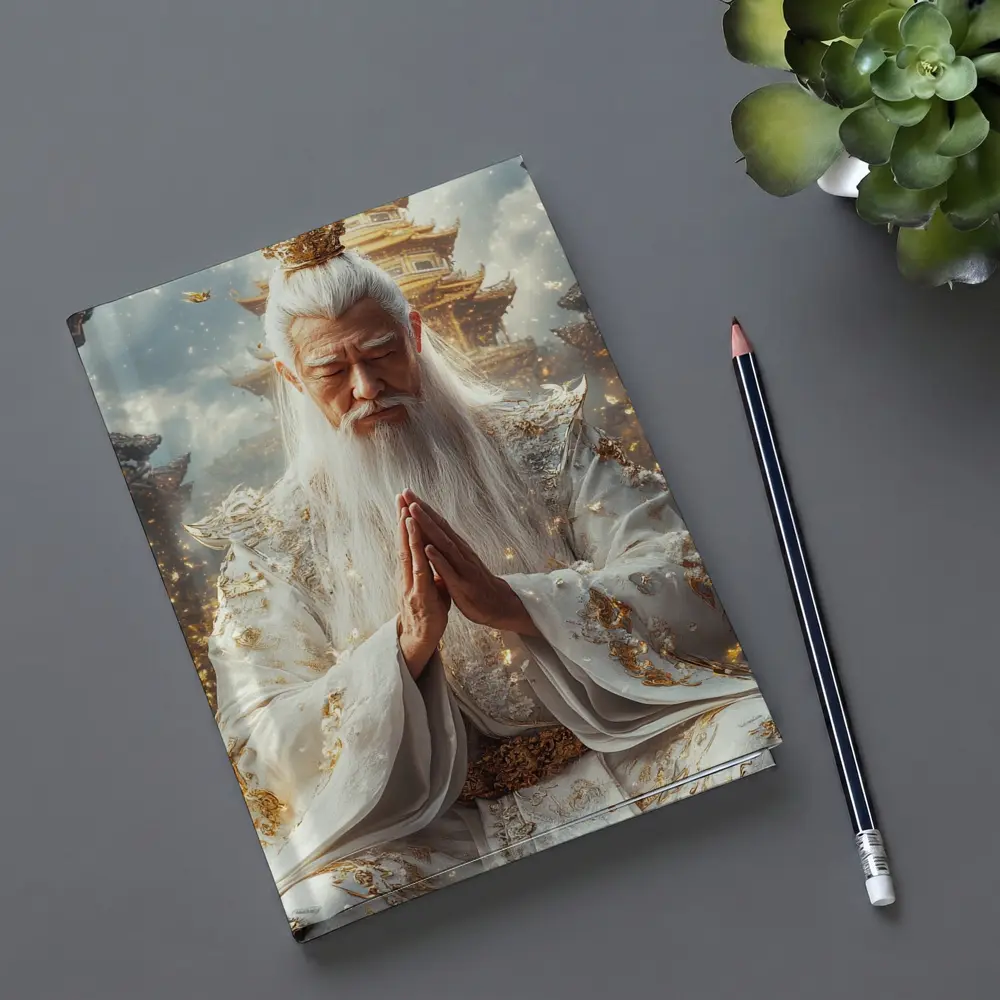 Ancient Wise God Praying Golden Temple – Notebooks