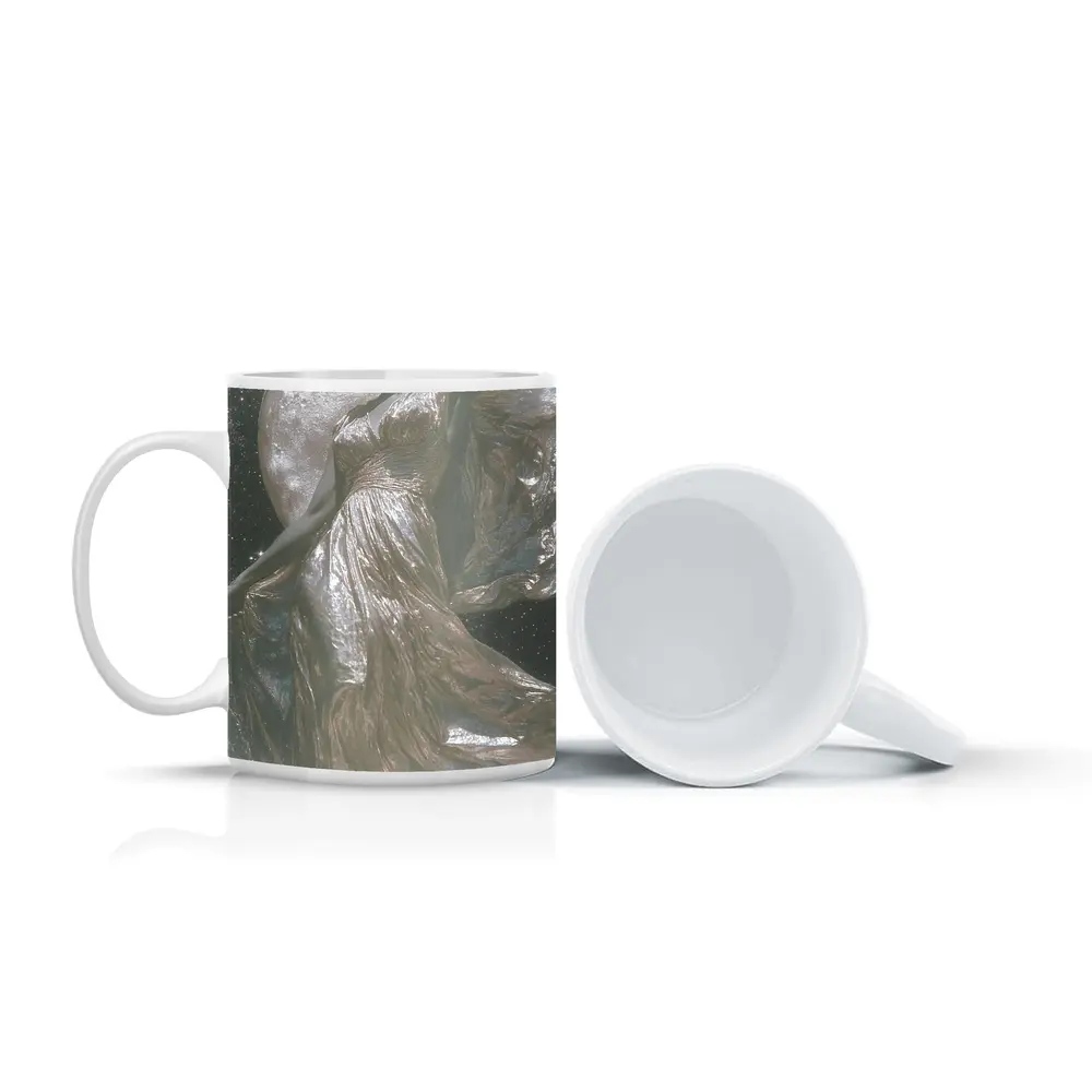 Silver Moon Goddess Dancing Starry Night Sky – Mugs