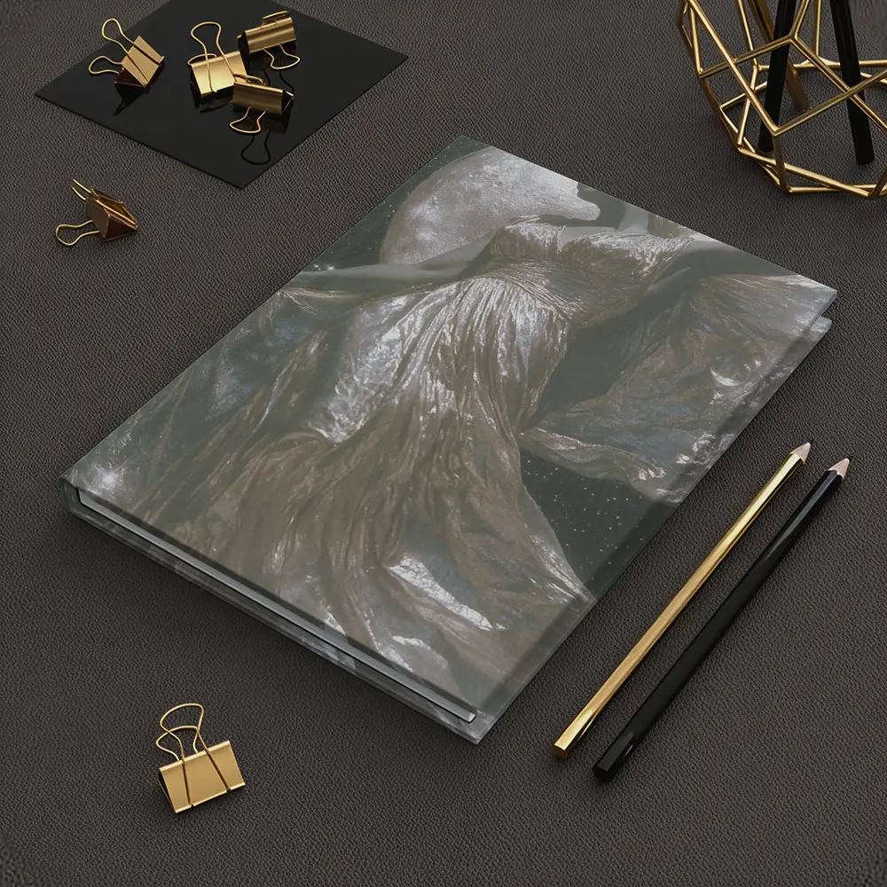 Silver Moon Goddess Dancing Starry Night Sky – Notebooks
