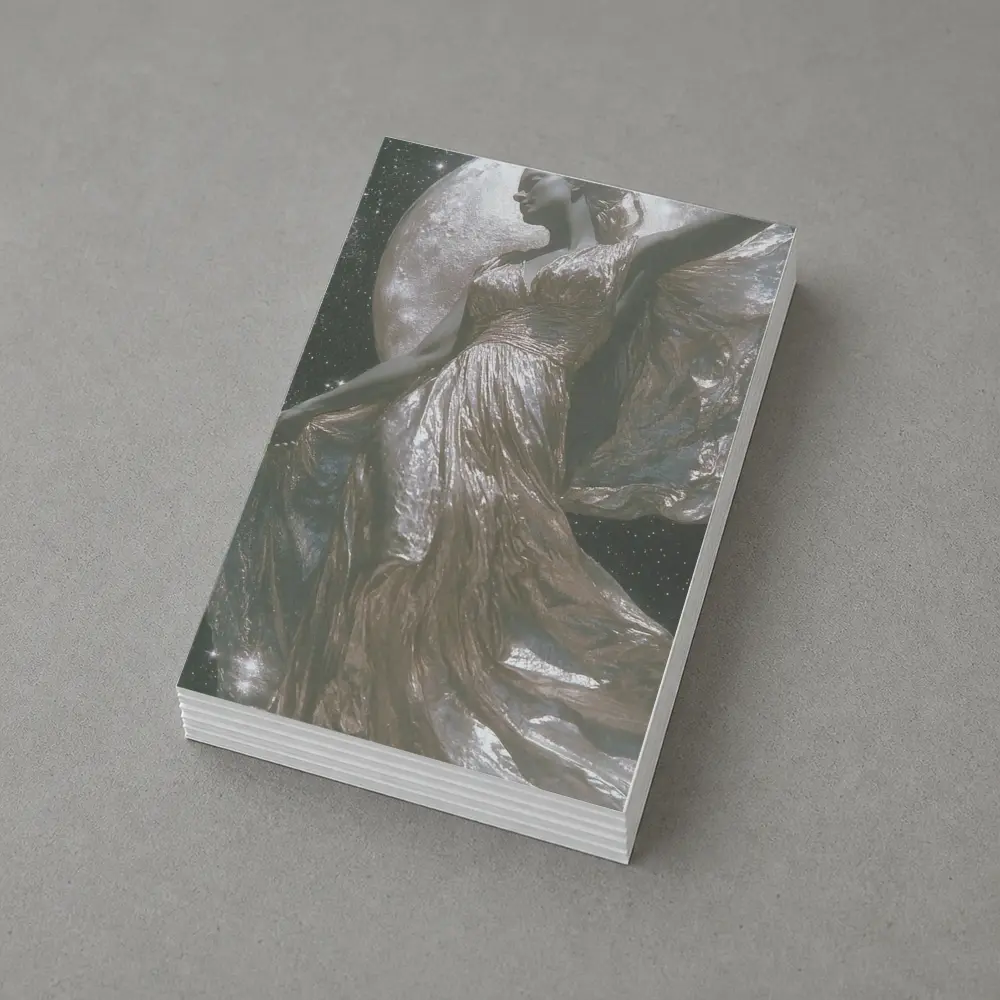 Silver Moon Goddess Dancing Starry Night Sky – Postcards
