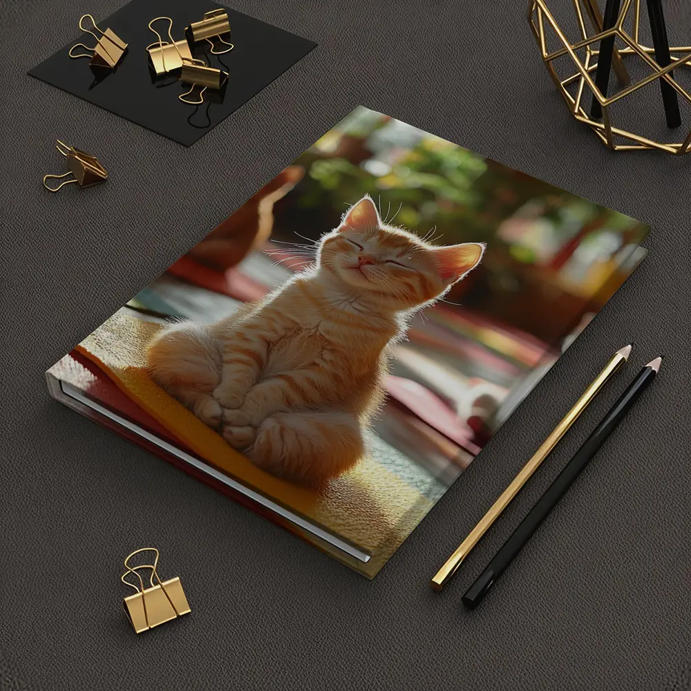 Meditating Kitten Yoga Studio Colorful Mats – Notebooks