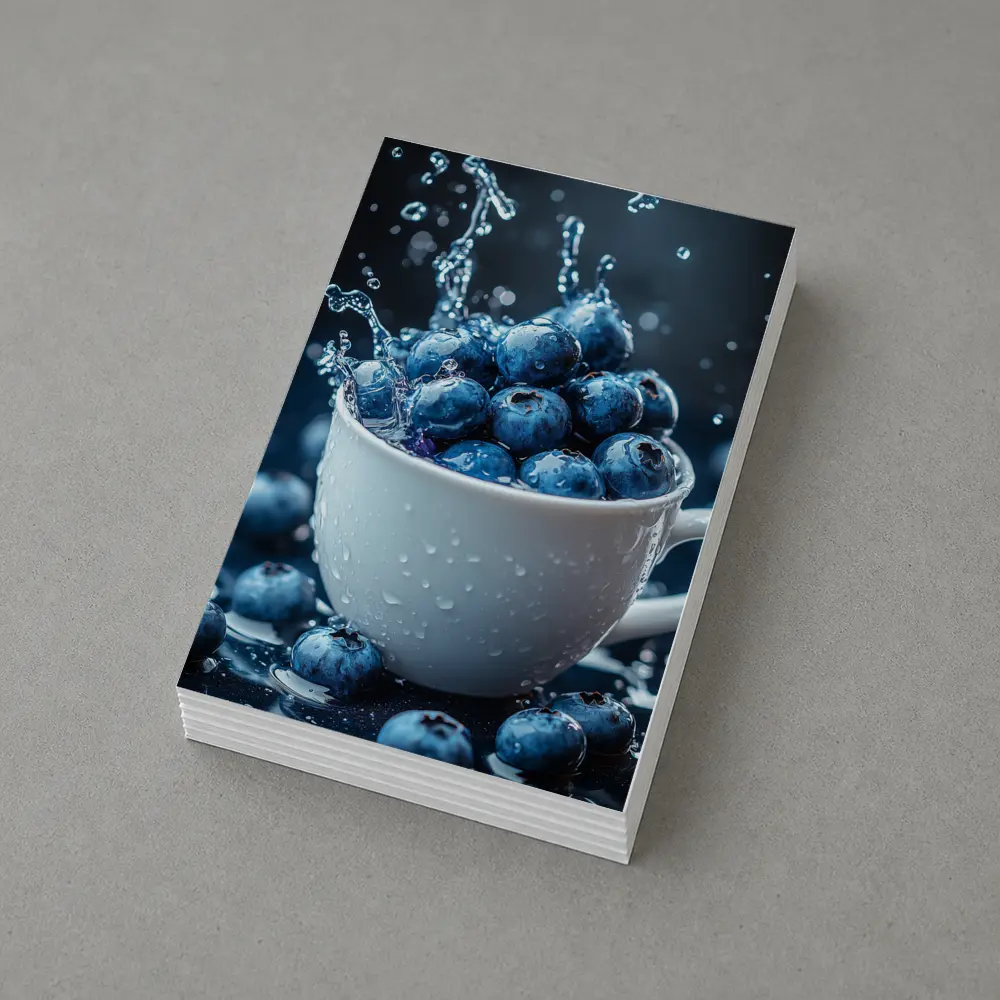 Fresh Blueberries Water Splash White Cup – Postcards