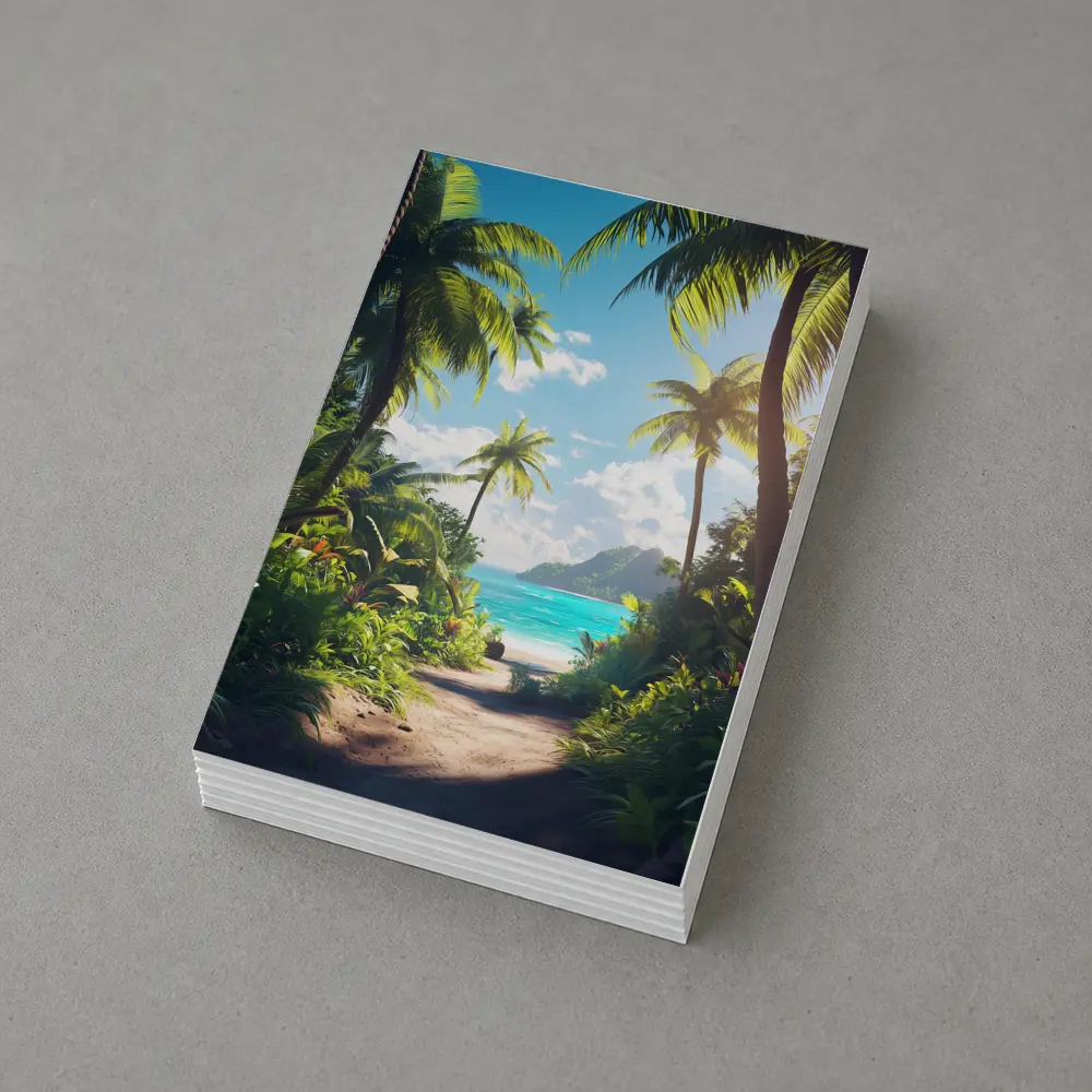 Tropical Beach Path Through Palm Trees – Postcards