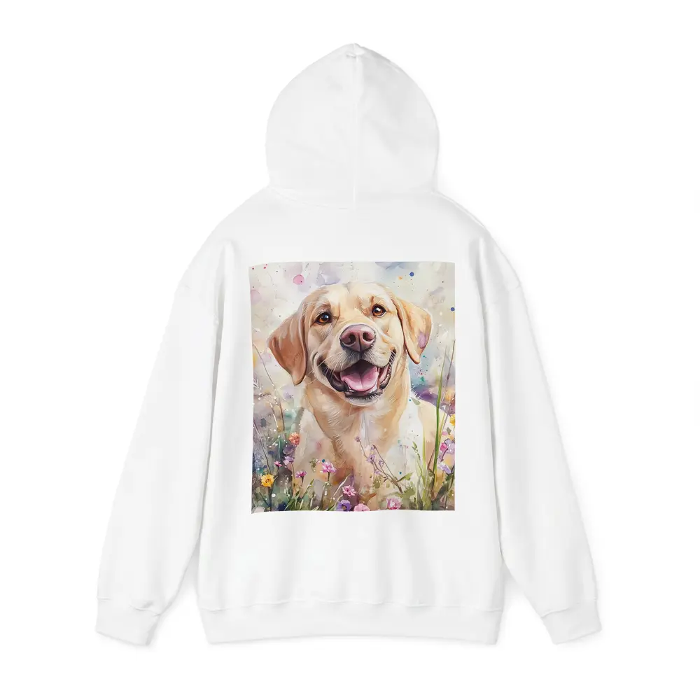 Yellow Labrador Retriever Watercolor Wildflower Field – Hoodies