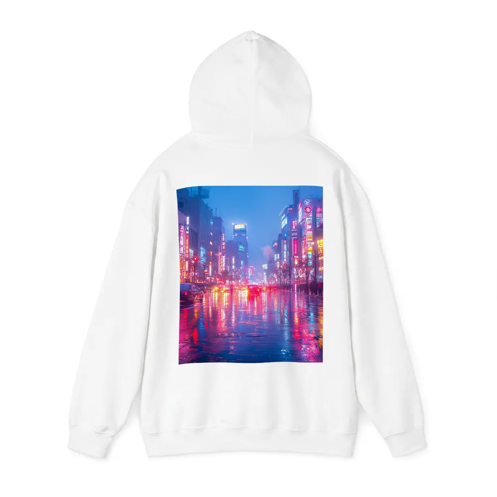Tokyo Neon Rain Wet Street Night – Hoodies