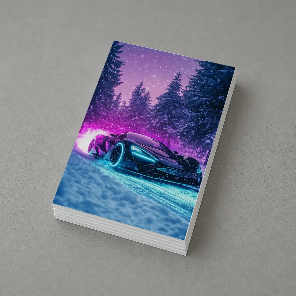 McLaren Senna Neon Glow Snowy Forest – Postcards