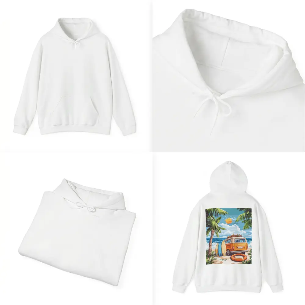 Retro Van Surfboards Tropical Beach Summer – Hoodies