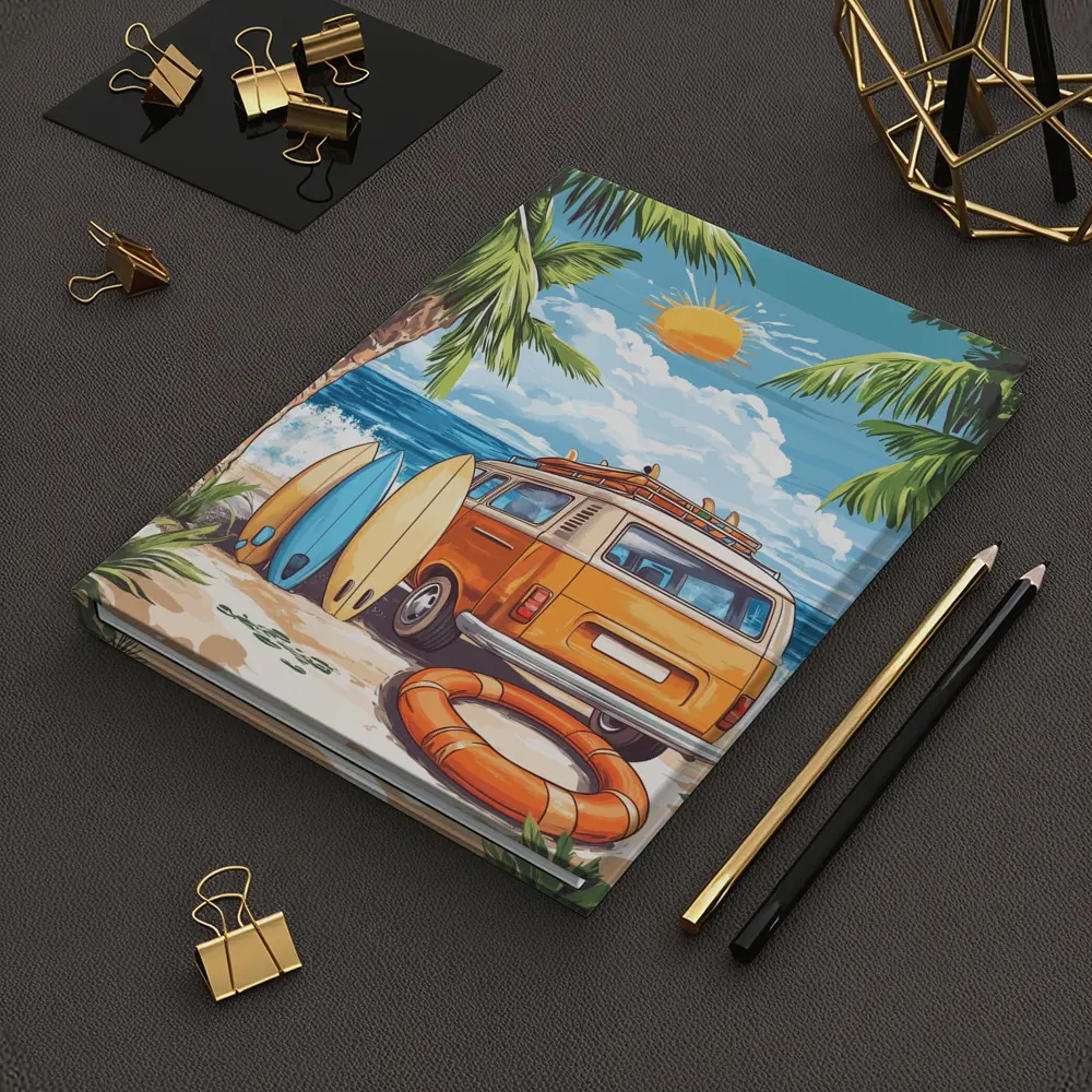 Retro Van Surfboards Tropical Beach Summer – Notebooks