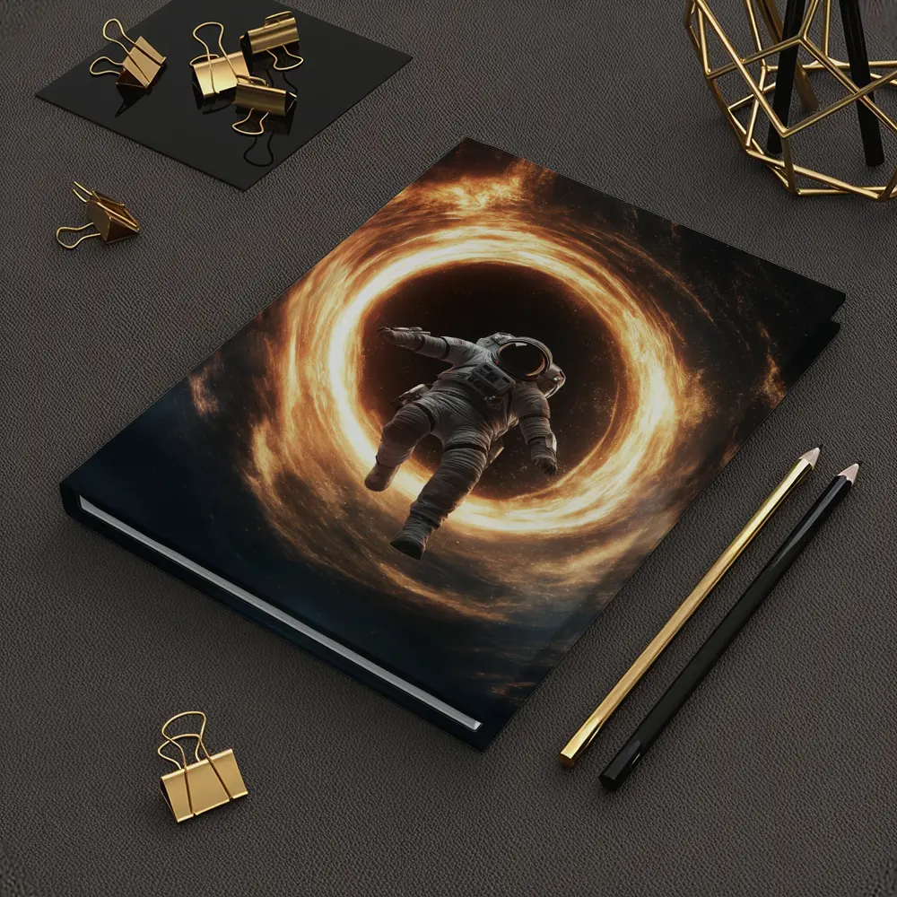 Astronaut Falling Into Glowing Black Hole – Notebooks