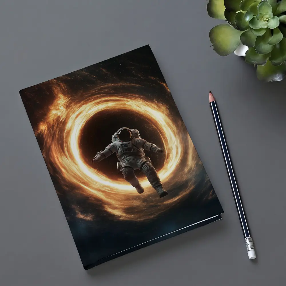Astronaut Falling Into Glowing Black Hole – Notebooks
