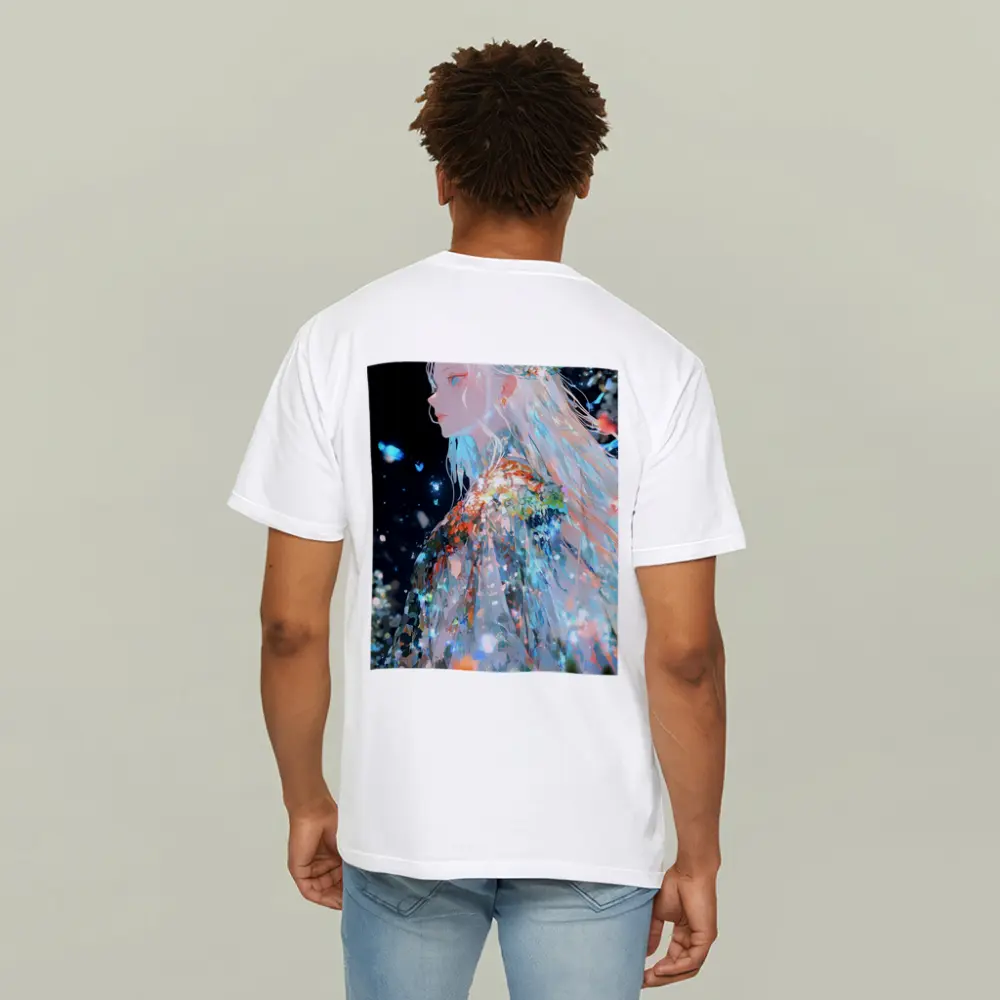 Anime Girl Floral Dress Dark Fantasy Art – T-Shirts
