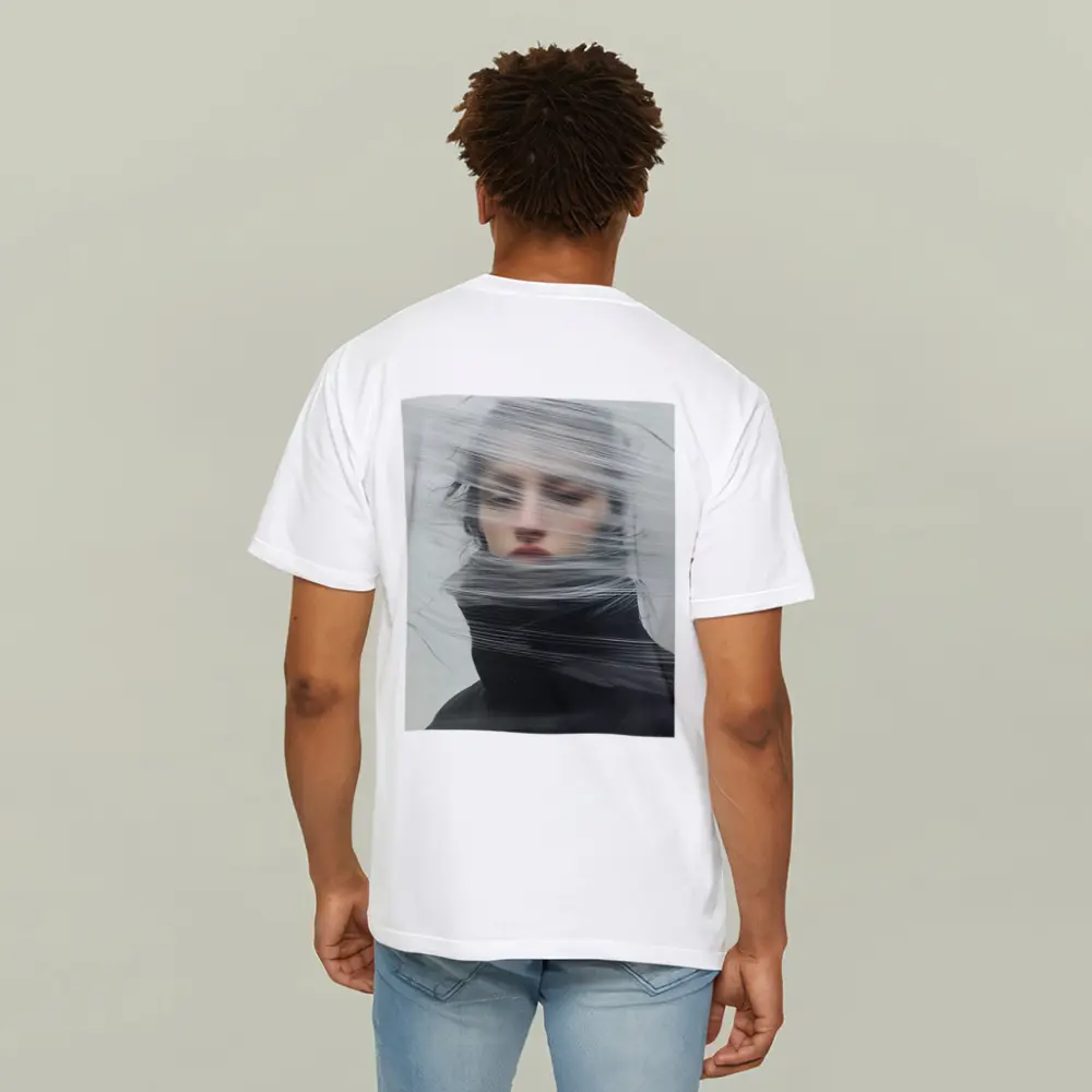 Woman Wrapped in Plastic Minimalist Portrait – T-Shirts