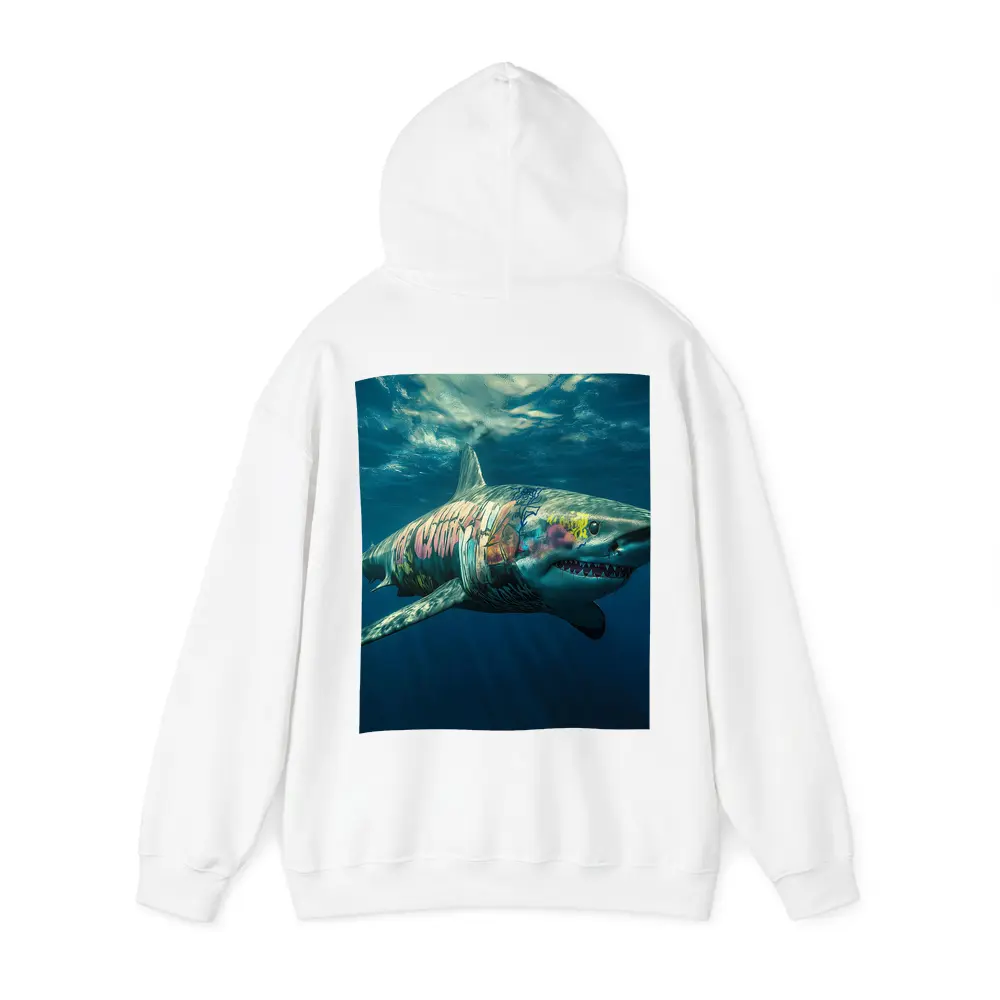 Graffiti Shark Swimming Deep Ocean Water – Hoodies