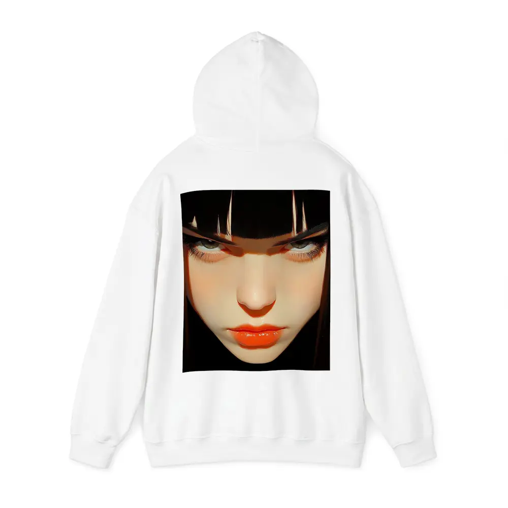 Dark Anime Girl Portrait Black Background – Hoodies