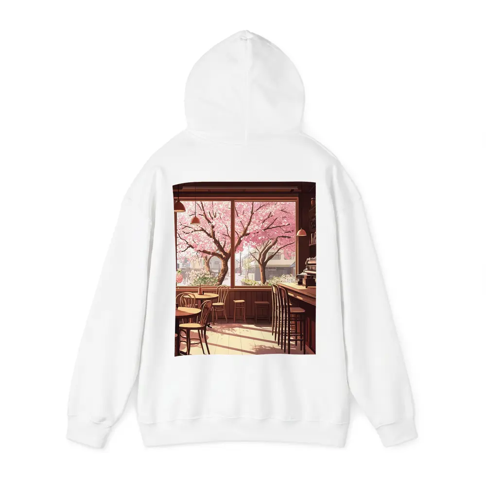 Anime Cafe Interior Cherry Blossoms Spring – Hoodies