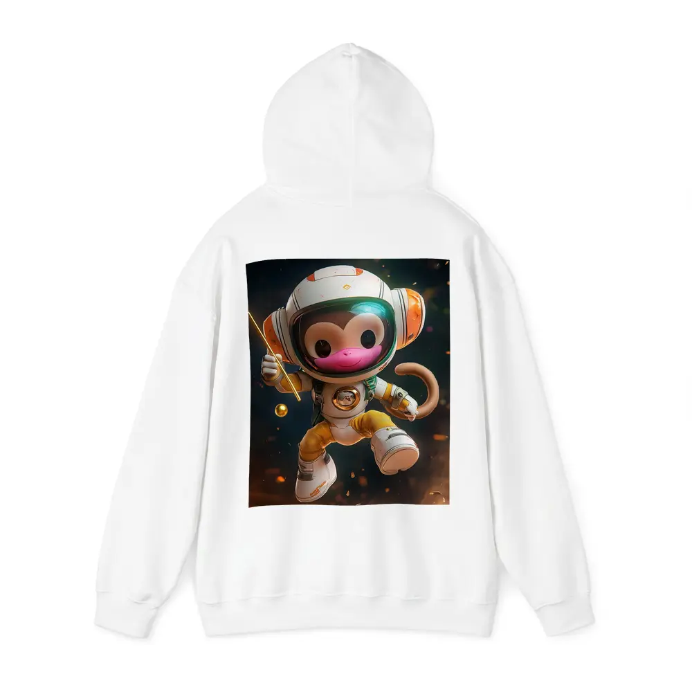 Cute Monkey Astronaut Floating In Space – Hoodies