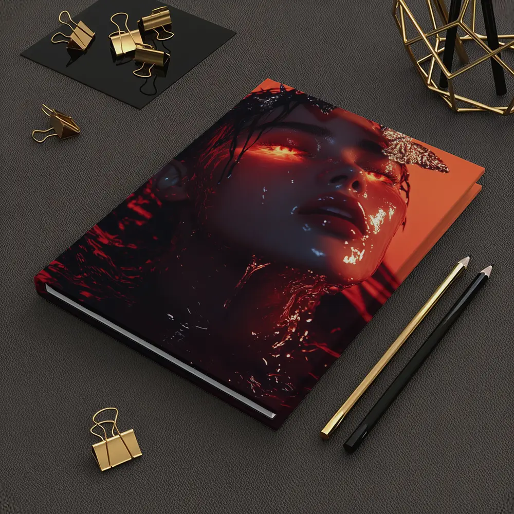 Woman Rising From Water Red Butterflies – Notebooks