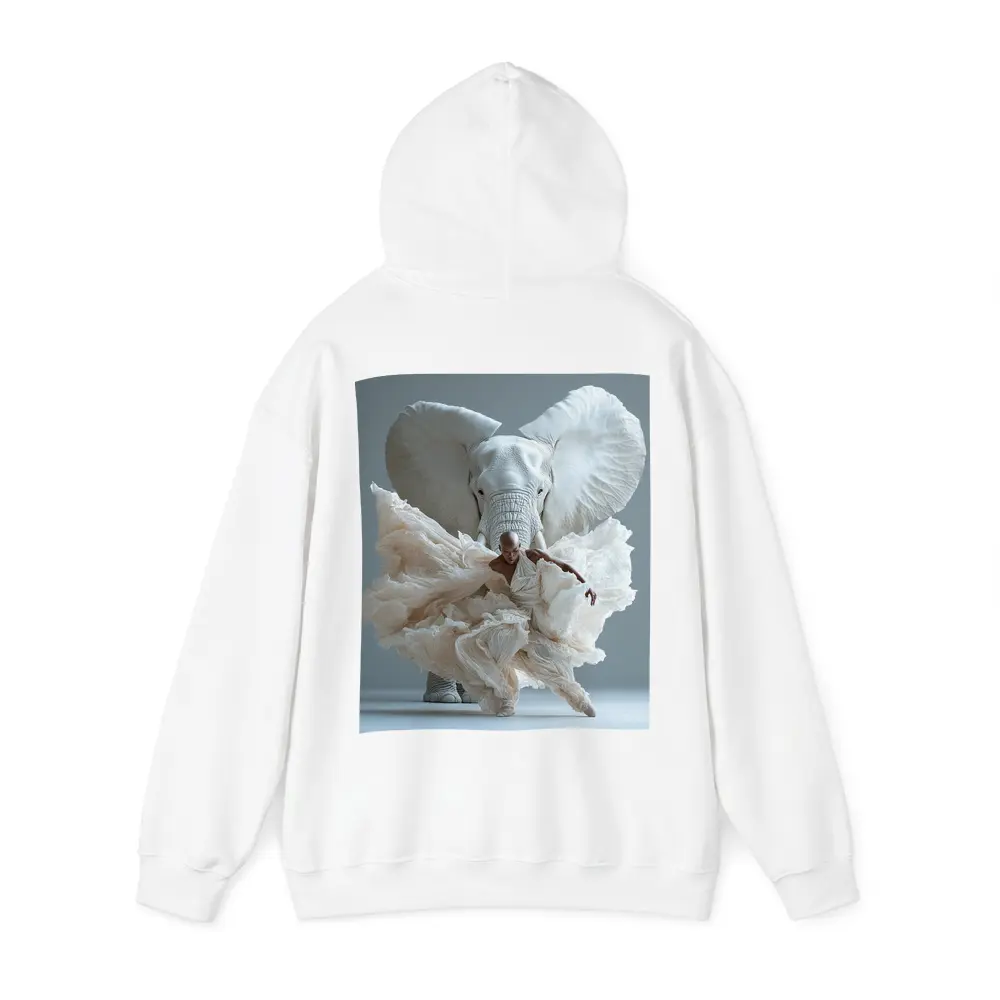 Dancer Merging With White Elephant Art – Hoodies