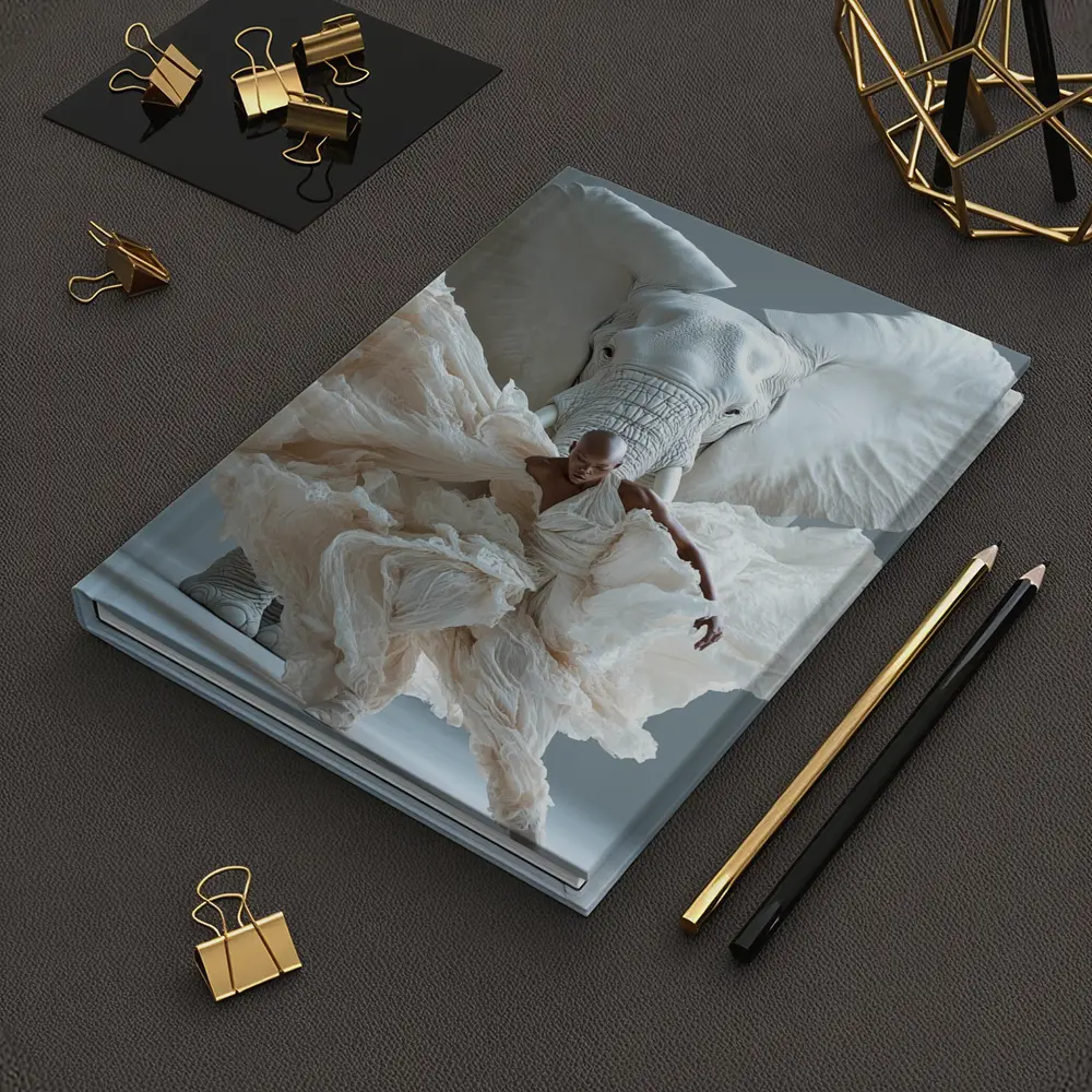 Dancer Merging With White Elephant Art – Notebooks