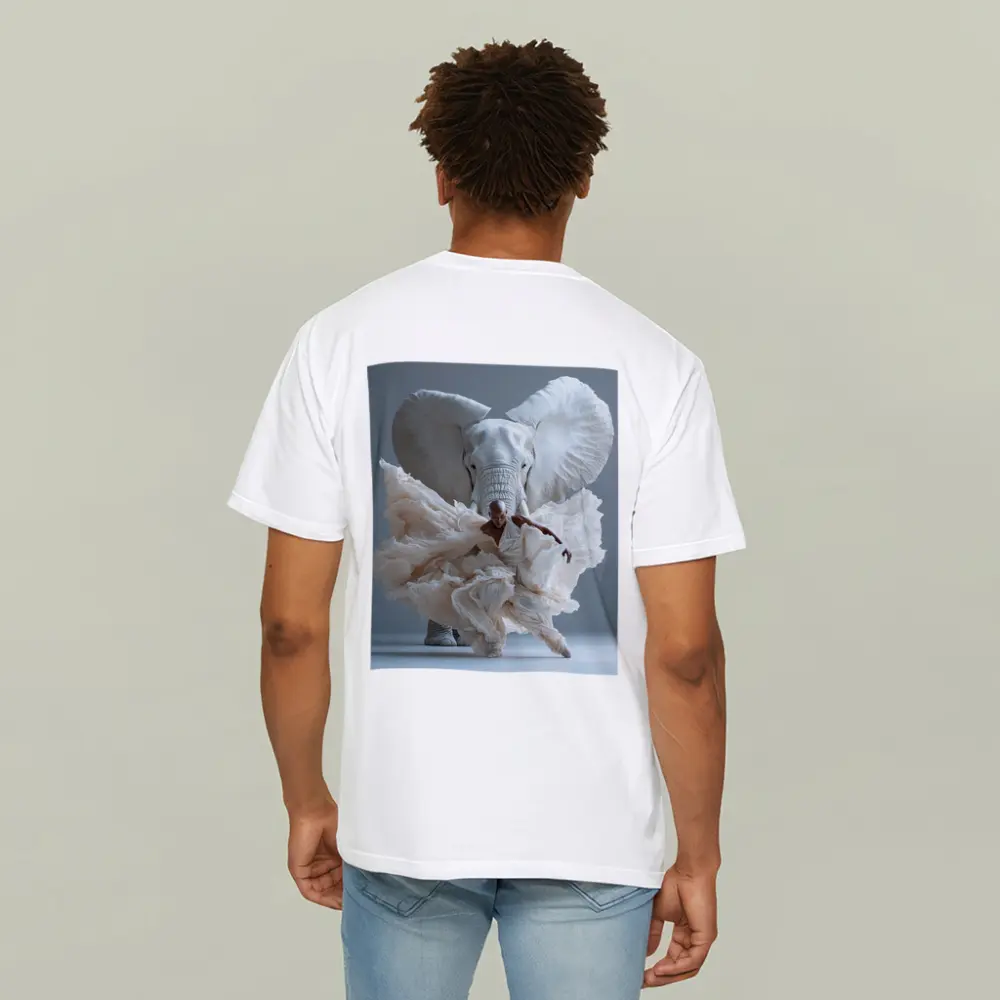 Dancer Merging With White Elephant Art – T-Shirts