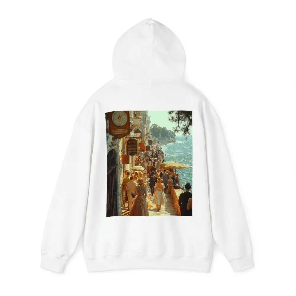 Victorian Coastal Promenade Crowded Seaside Street Scene – Hoodies
