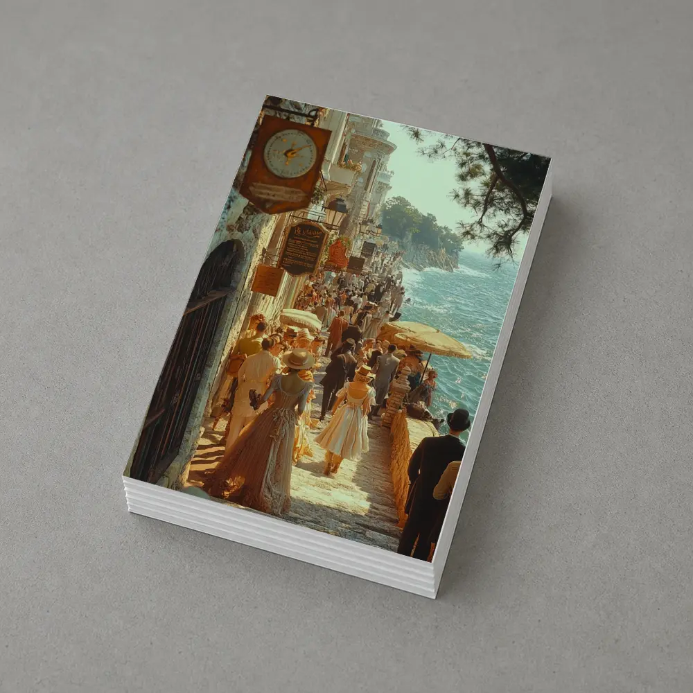 Victorian Coastal Promenade Crowded Seaside Street Scene – Postcards