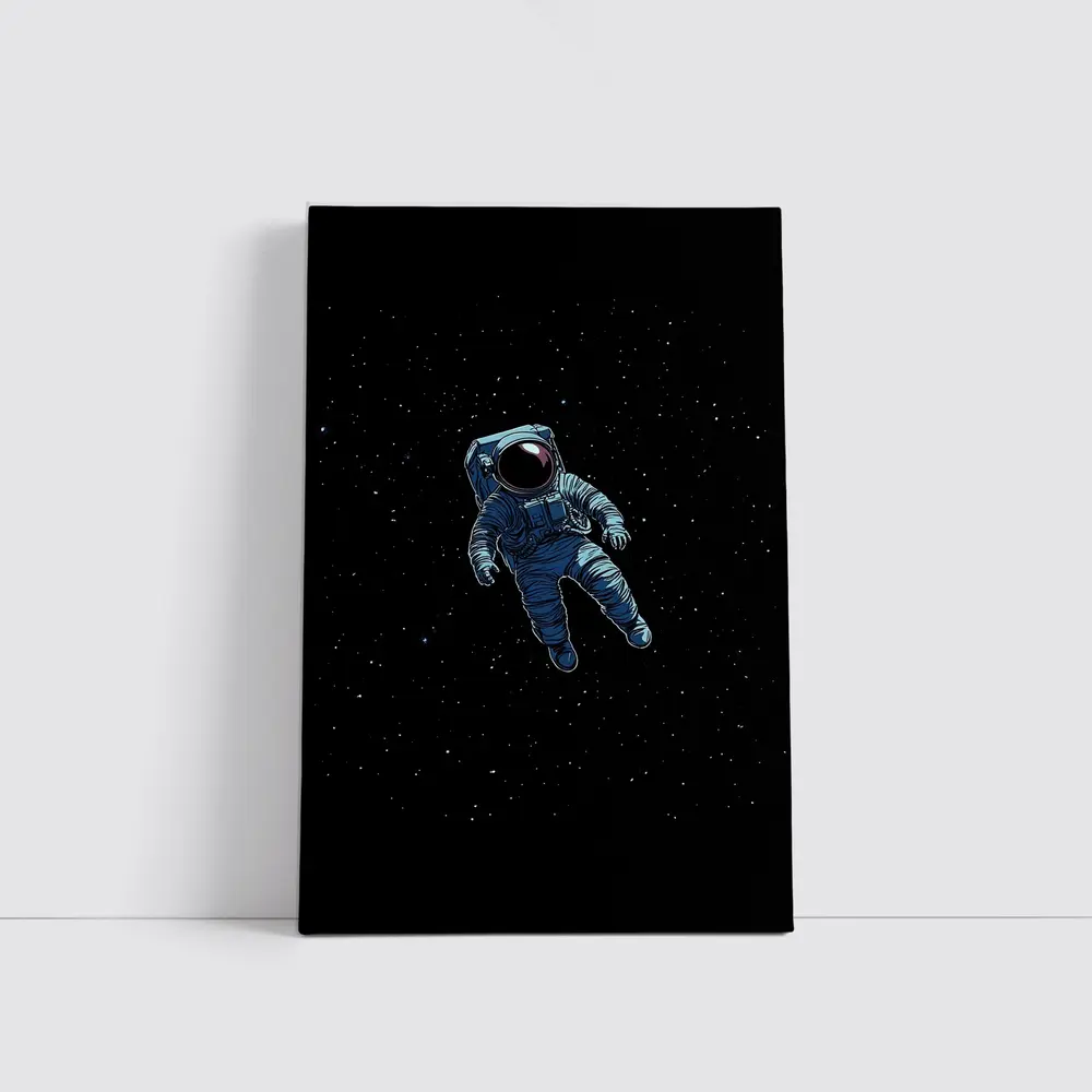 Astronaut Floating Alone In Deep Space – Wall Art