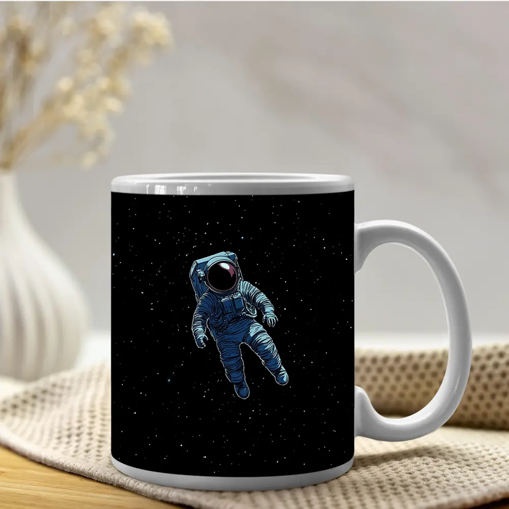 Astronaut Floating Alone In Deep Space – Mugs