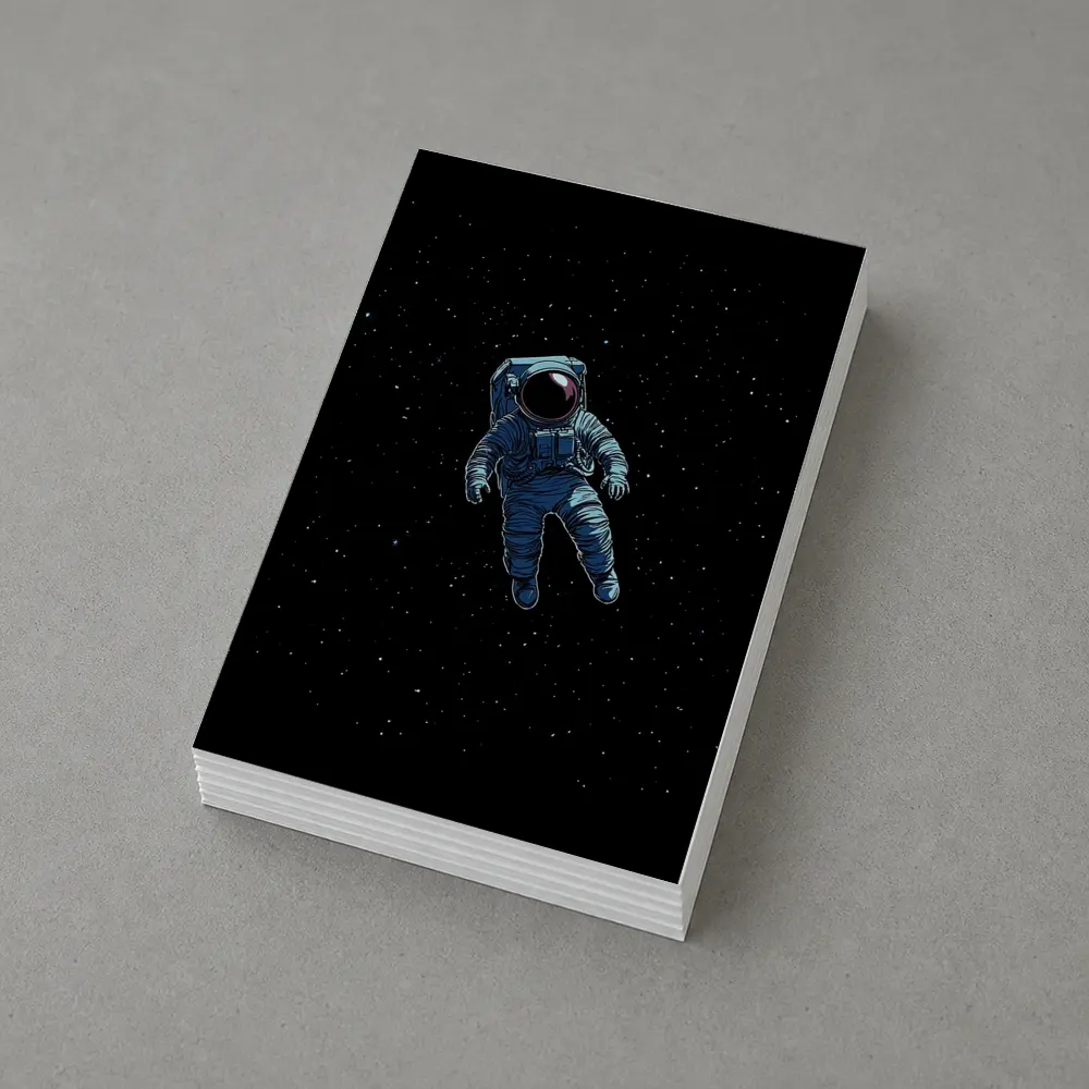 Astronaut Floating Alone In Deep Space – Postcards