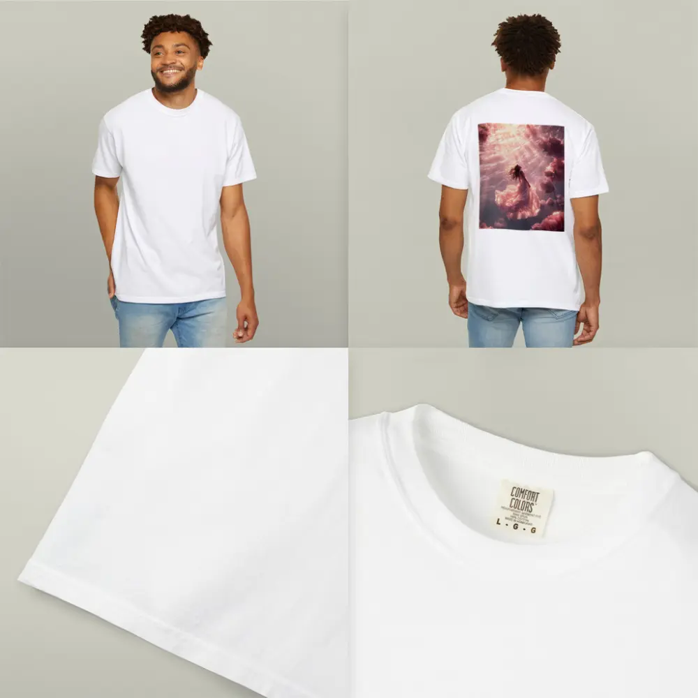 Woman Floating Underwater Pink Peonies Light – T-Shirts