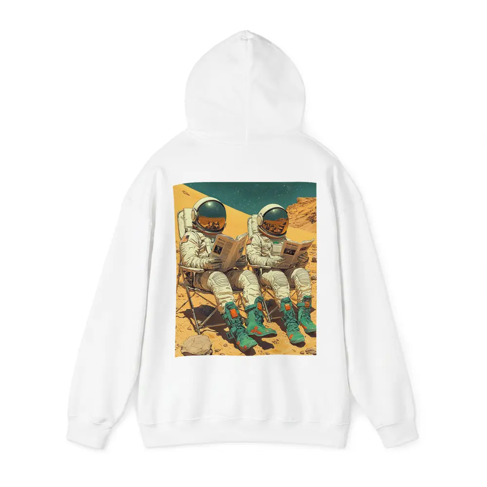 Astronauts Reading Newspapers On Mars Surface – Hoodies