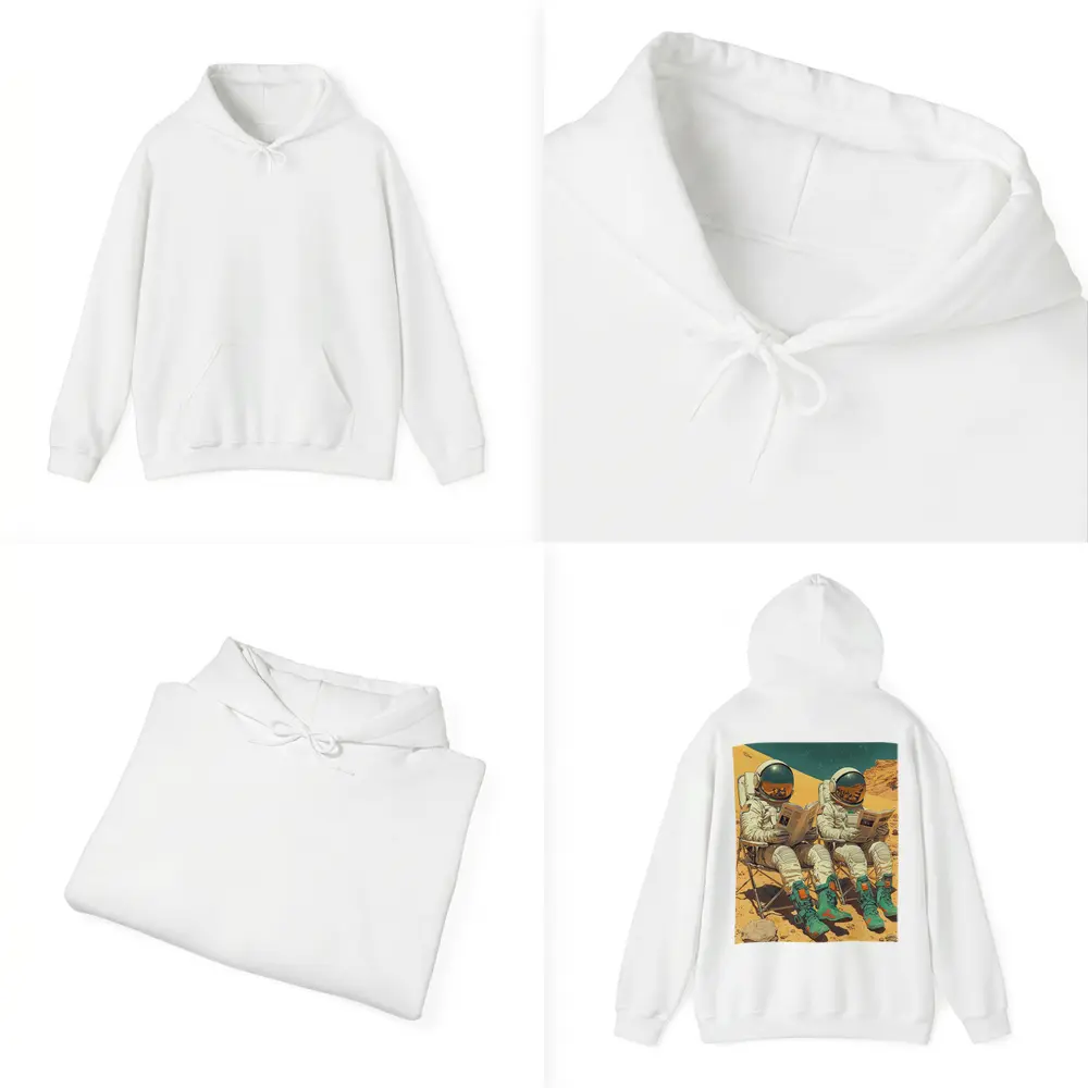 Astronauts Reading Newspapers On Mars Surface – Hoodies