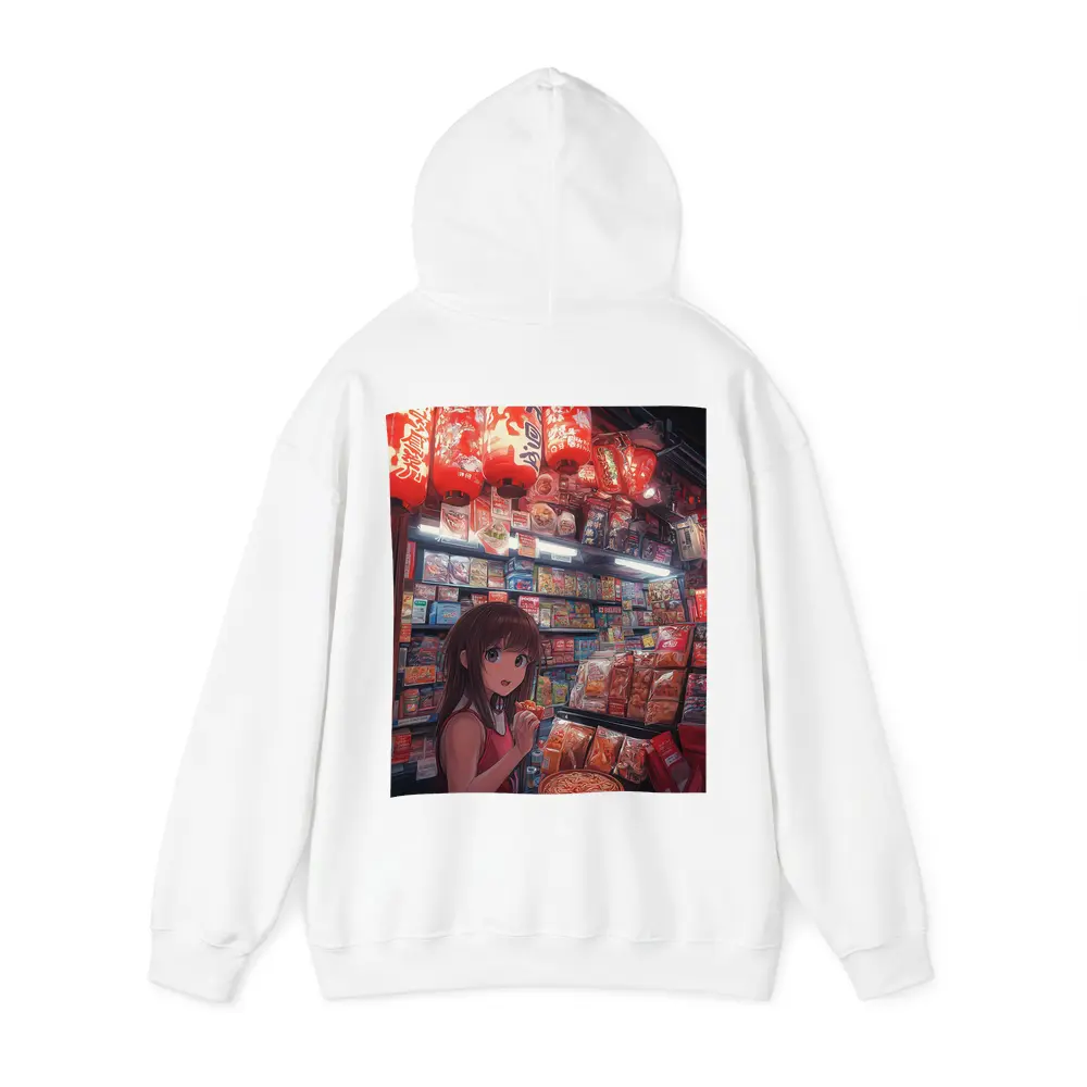 Anime Girl at Japanese Noodle Street Stall – Hoodies