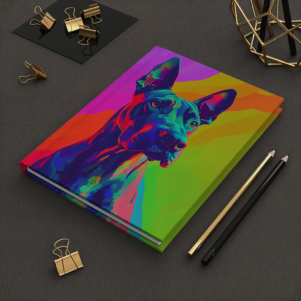 Great Dane Pop Art Colorful Rainbow Background – Notebooks