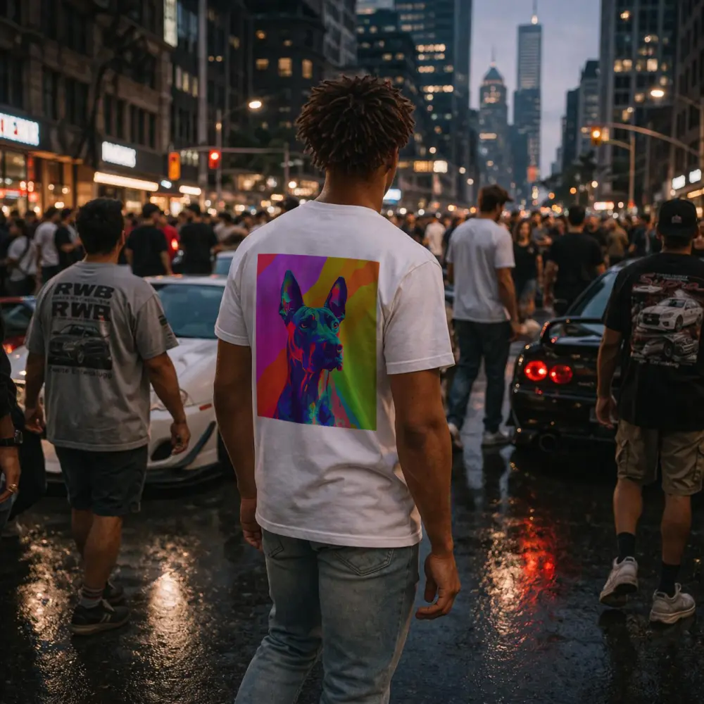 Great Dane Pop Art Colorful Rainbow Background – T-Shirts