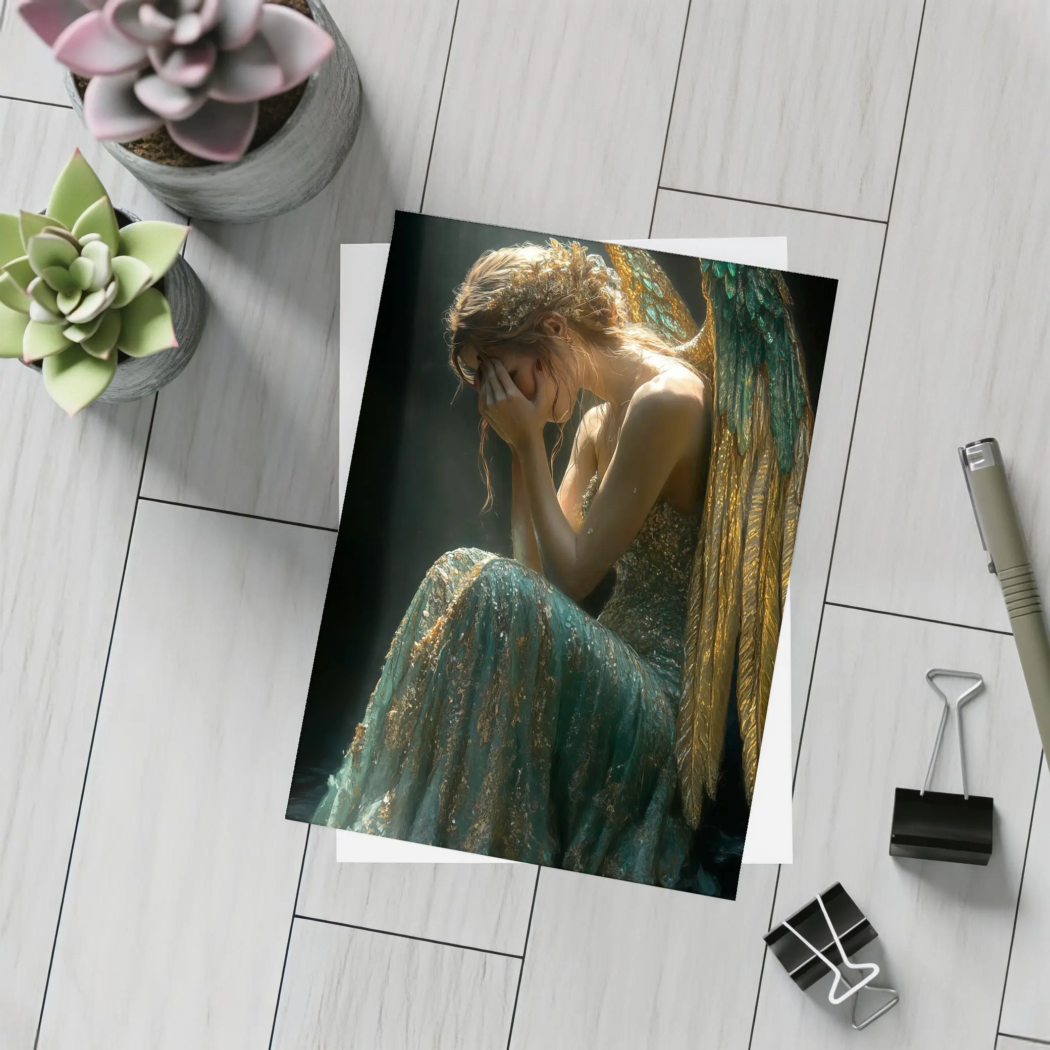 Weeping Angel Dark Dramatic Fantasy Art – Postcards