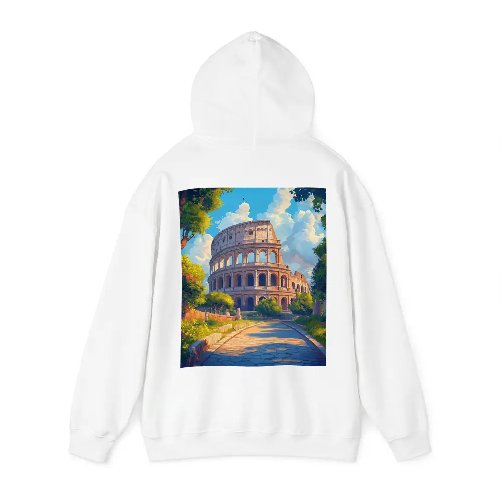 Colosseum Rome Sunny Day Anime Art – Hoodies