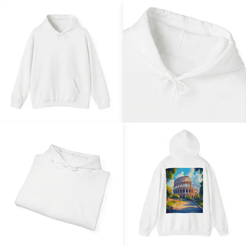 Colosseum Rome Sunny Day Anime Art – Hoodies