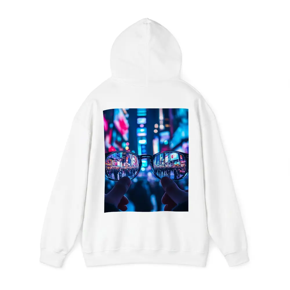 Glasses Held Up Times Square Night – Hoodies