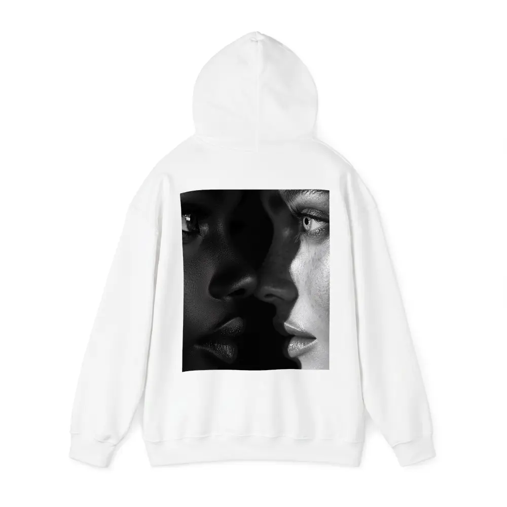 Two Women Faces Black and White Portrait – Hoodies