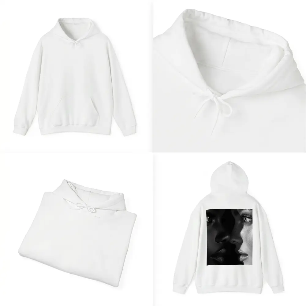 Two Women Faces Black and White Portrait – Hoodies
