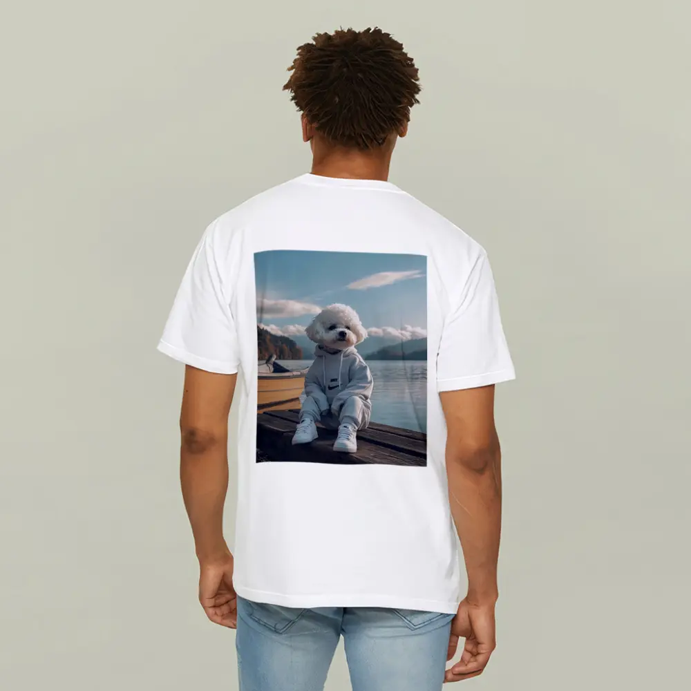 Bichon Frise Dog Wearing Nike Hoodie Lakeside – T-Shirts