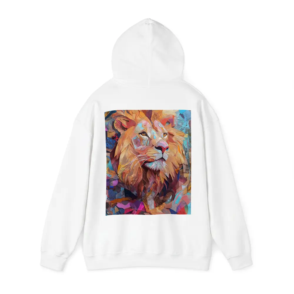Colorful Collage Lion Art Abstract Background – Hoodies