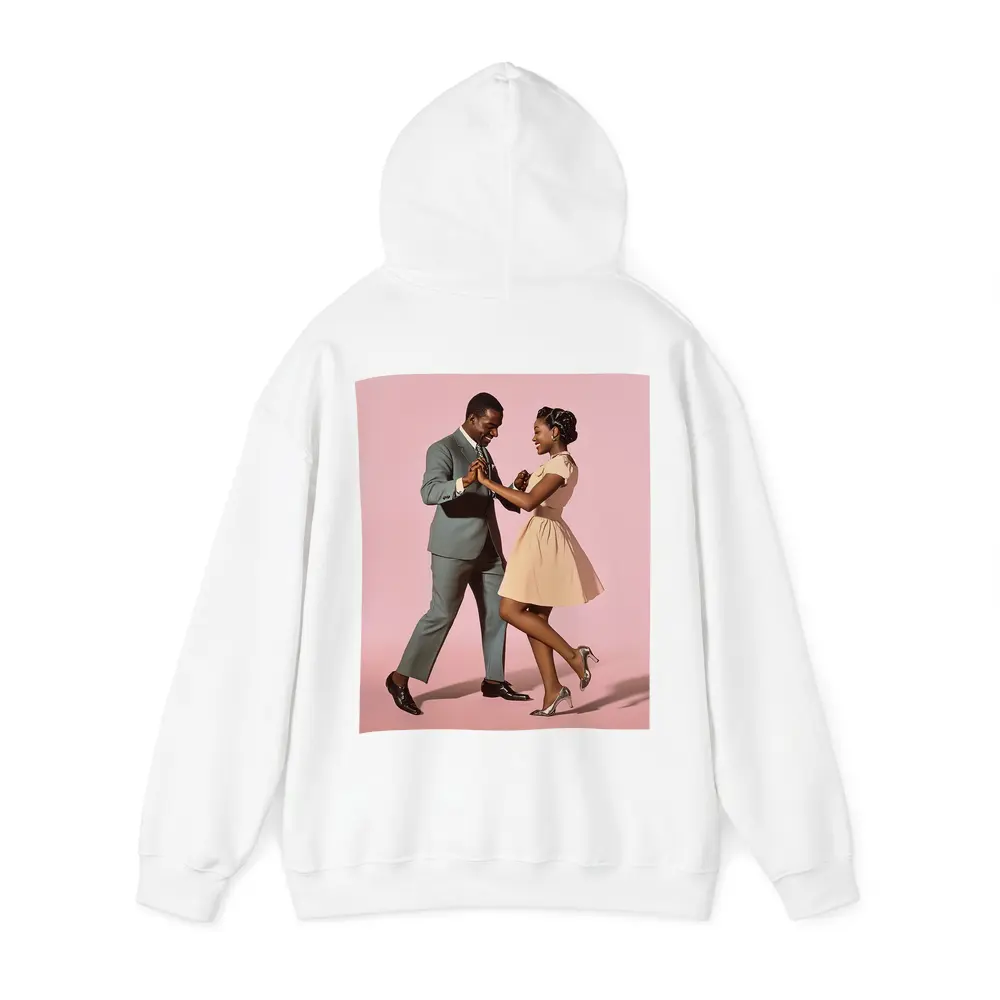 Couple Dancing Together on Pink Background – Hoodies
