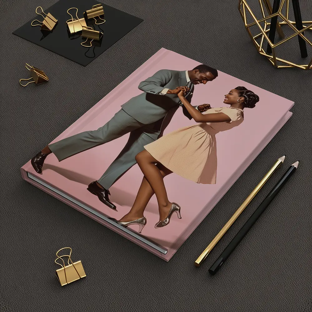 Couple Dancing Together on Pink Background – Notebooks