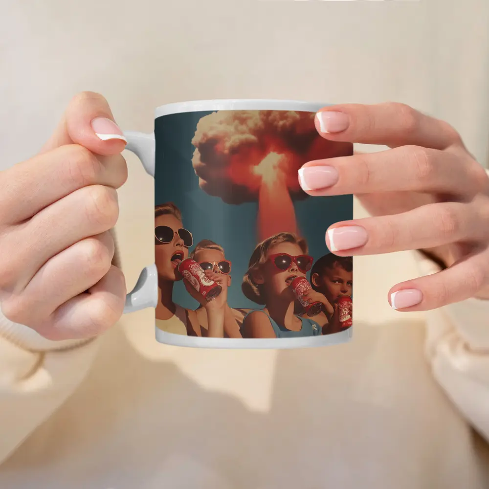 Retro Kids Soda Cans Nuclear Mushroom Cloud – Mugs