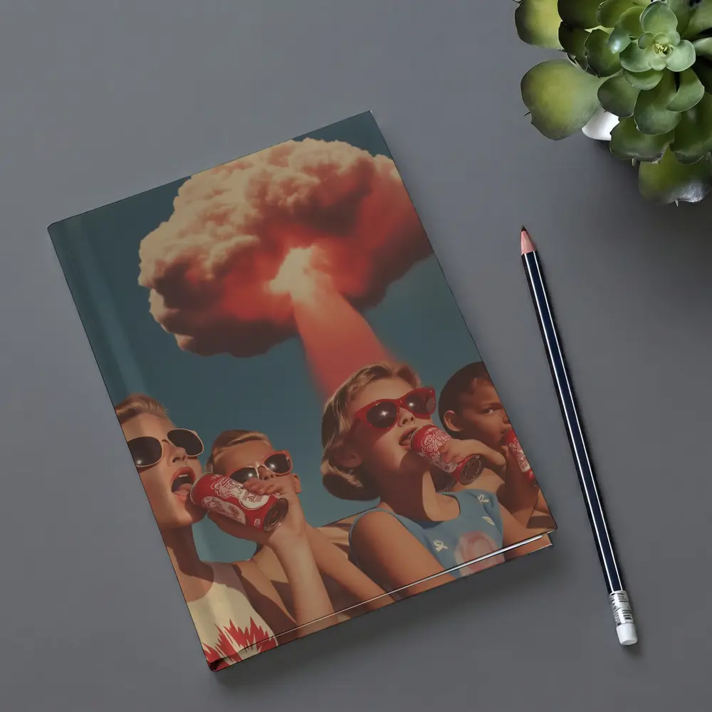 Retro Kids Soda Cans Nuclear Mushroom Cloud – Notebooks