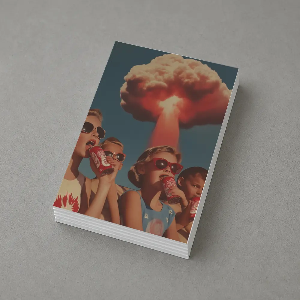 Retro Kids Soda Cans Nuclear Mushroom Cloud – Postcards