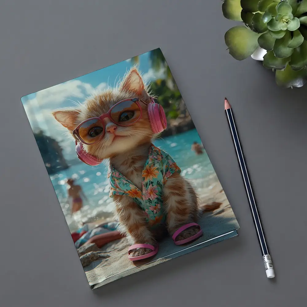 Cool Cat Beach Summer Tropical Vacation – Notebooks